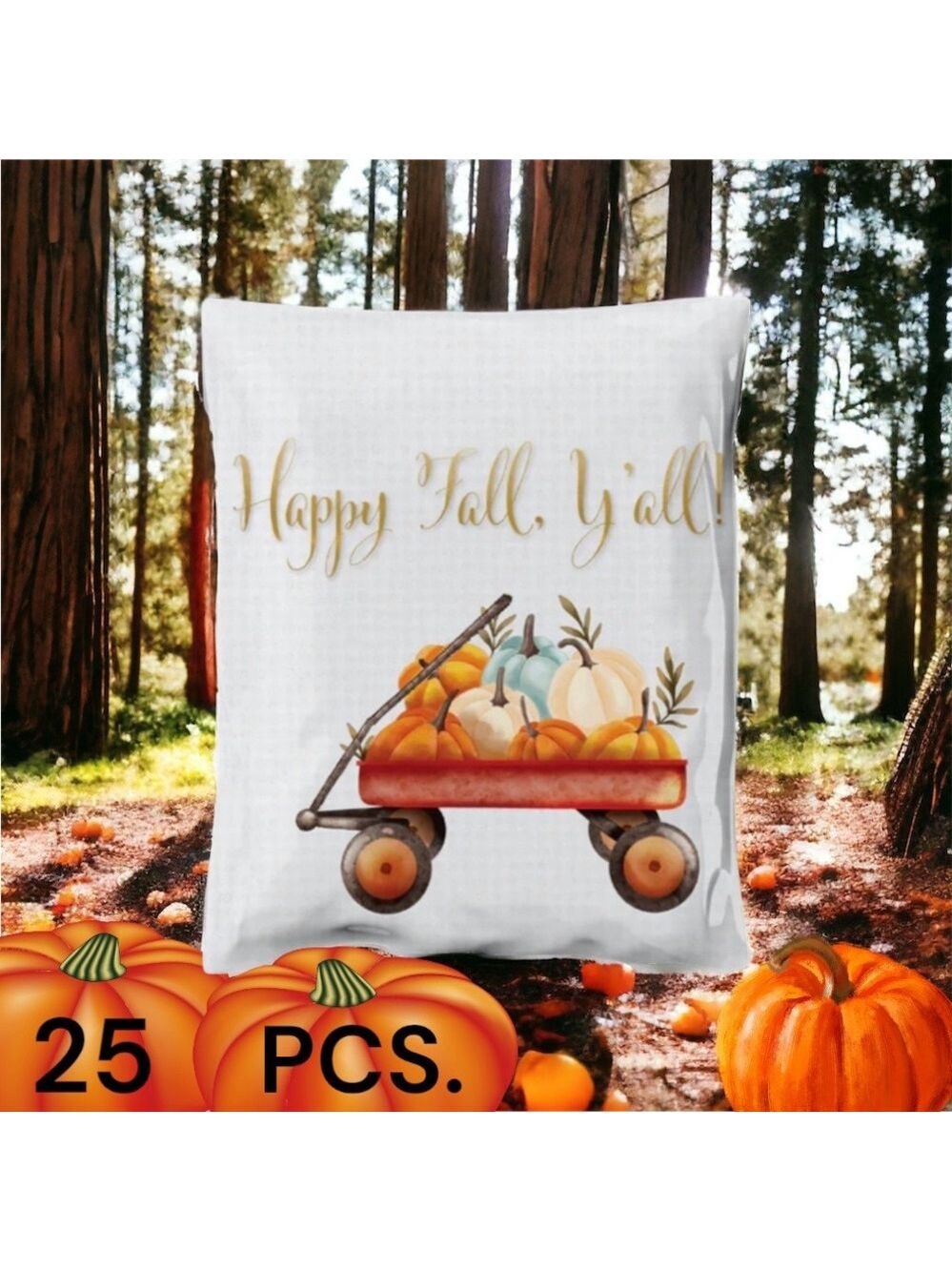 25 10X13 Poly Mailers Happy Fall Y’all!, Shipping Envelopes PRICE IS FIRM - Picture 5 of 8